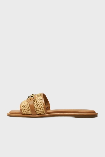 Michael Kors Logolu Hasır Düz 40S4EBFS1D174 Bayan Terlik 40S4EBFS1D 174 TABA-BEJ - 2