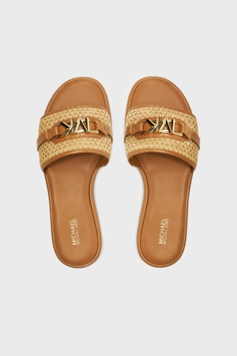 Michael Kors Logolu Hasır Düz 40S4EBFS1D174 Bayan Terlik 40S4EBFS1D 174 TABA-BEJ - 4