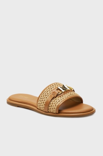 Michael Kors Logolu Hasır Düz 40S4EBFS1D174 Bayan Terlik 40S4EBFS1D 174 TABA-BEJ - 6