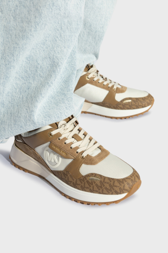 Michael Kors Logolu Kalın Taban Sneaker 43F1THFS2B293 Bayan Ayakkabı 43F1THFS2B 293 TABA - 8