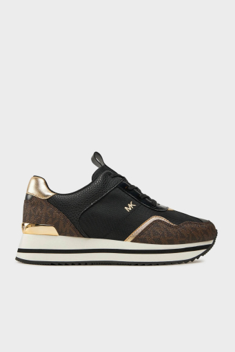 Michael Kors Logolu Kalın Tabanlı Sneaker 43R4RNFSCD007 Bayan Ayakkabı 43R4RNFSCD 007 SİYAH-KAHVE - 1