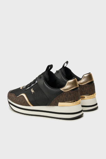 Michael Kors Logolu Kalın Tabanlı Sneaker 43R4RNFSCD007 Bayan Ayakkabı 43R4RNFSCD 007 SİYAH-KAHVE - 10