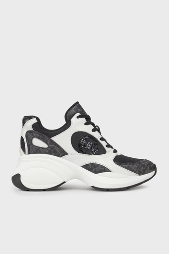 Michael Kors Logolu Kalın Tabanlı Sneaker 43R4ZUFS2D001 Bayan Ayakkabı 43R4ZUFS2D 001 SİYAH-BEYAZ - 1