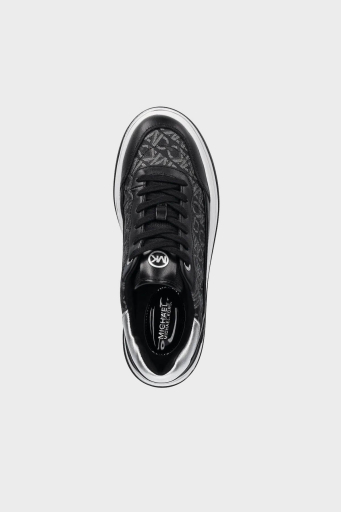 Michael Kors Logolu Platform Taban Sneaker 43F4HYFS2L023 Bayan Ayakkabı 43F4HYFS2L 023 SİYAH-GÜMÜŞ - 3