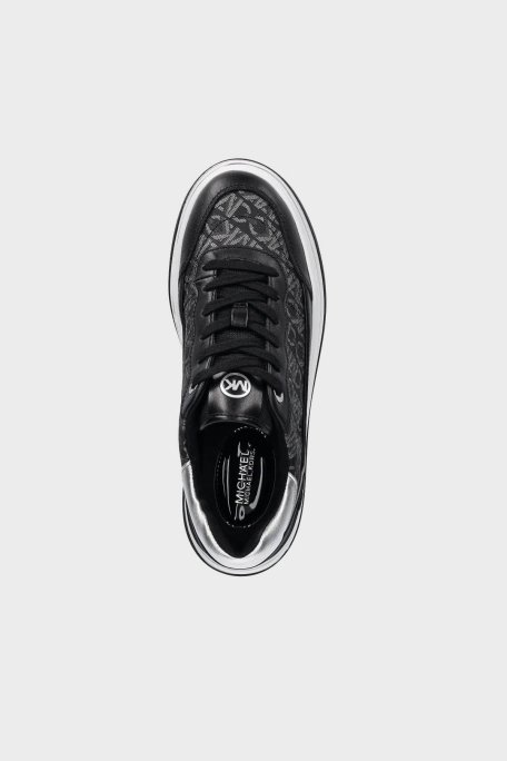 Michael Kors Logolu Platform Taban Sneaker 43F4HYFS2L023 Bayan Ayakkabı 43F4HYFS2L 023 SİYAH-GÜMÜŞ - 3