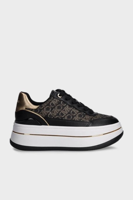 Michael Kors Logolu Platform Taban Sneaker 43F4HYFS2L038 Bayan Ayakkabı 43F4HYFS2L 038 SİYAH-KAHVE - 1