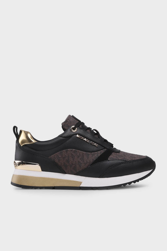 Michael Kors Logolu Sneaker 43T2ALFS4L007 Bayan Ayakkabı 43T2ALFS4L 007 SİYAH-KAHVE - 1
