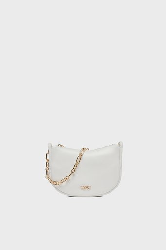 Michael Kors Logolu Zincir Askılı 32H3G8NC1L085 Bayan Çanta 32H3G8NC1L 085 BEYAZ - 1