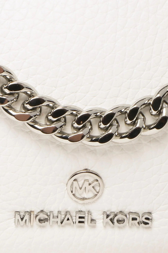 Michael Kors Logolu Zincir Detaylı Hakiki Deri Bayan Çanta 32R3SP1C1L 085 BEYAZ - 4