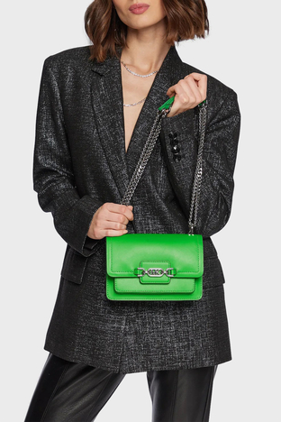 Michael Kors - Michael Kors Zincir Askılı Hakiki Deri Bayan Çanta 32S2S7HC0L 322 YEŞİL (1)