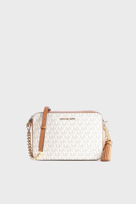 Michael Kors Zincirli Ayarlanabilir Omuz Askılı Jet Set Bayan Çanta 32F8GF5M2B 150 VANİLYA - 1