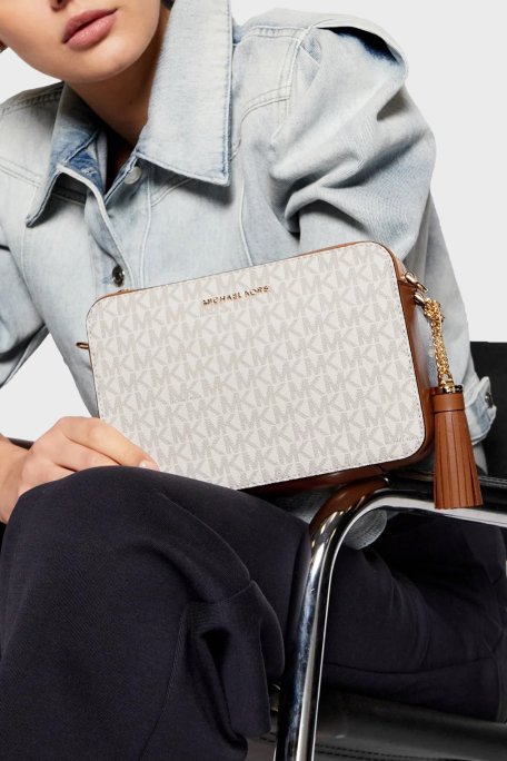 Michael Kors Zincirli Ayarlanabilir Omuz Askılı Jet Set Bayan Çanta 32F8GF5M2B 150 VANİLYA - 2