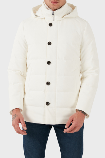Montecore Regular Fit Astarlı Çıkarabilir Kapüşonlu Erkek Mont F07MUCX581 185 01 BEYAZ - 3