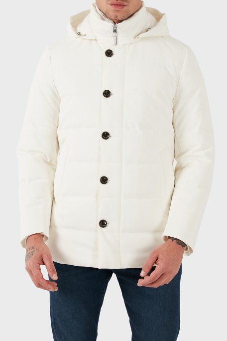 Montecore Regular Fit Astarlı Çıkarabilir Kapüşonlu Erkek Mont F07MUCX581 185 01 BEYAZ - 2