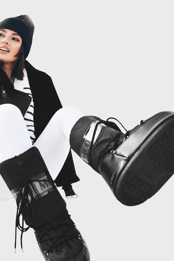 Moon Boot Logolu Bağcıklı Su İtici Bayan Kar Botu 80D1401680 N001 SİYAH - 7