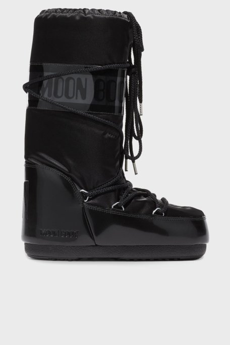 Moon Boot Logolu Bağcıklı Su İtici Bayan Kar Botu 80D1401680 N001 SİYAH - 1