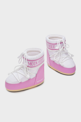 Moon Boot Logolu Bağcıklı Su İtici Bayan Kar Botu 80D1409340 JB05 PEMBE-BEYAZ - 6