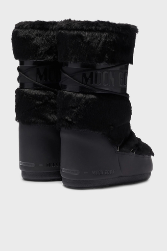 Moon Boot Logolu Bağcıklı Su İtici Yumuşak Tüylü Bayan Kar Botu 80D1408900 N001 SİYAH - 7