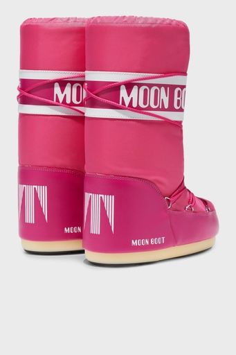 Moon Boot Logolu Bağcıklı Suya Dayanıklı Bayan Kar Botu 80D1400440 J003 FUŞYA - 3