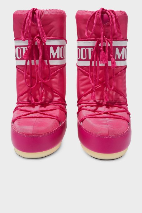 Moon Boot Logolu Bağcıklı Suya Dayanıklı Bayan Kar Botu 80D1400440 J003 FUŞYA - 2