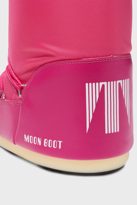 Moon Boot Logolu Bağcıklı Suya Dayanıklı Bayan Kar Botu 80D1400440 J003 FUŞYA - 4