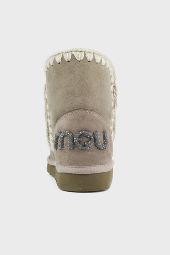 Mou Hakiki Deri Simli Logo Detaylı Dikişli Eskimo Bayan Bot MU.FW101050A ELGRY GRİ - 5