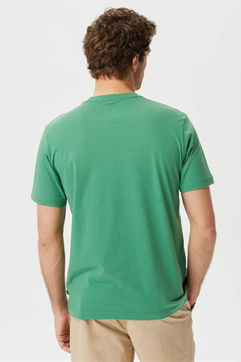 Nautica % 100 Pamuk Marka Baskılı Bisiklet Yaka Standart Fit Erkek T Shirt V35532T 3FY YEŞİL - 8