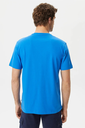 Nautica % 100 Pamuk Marka Baskılı Bisiklet Yaka Standart Fit Erkek T Shirt V35532T 4SJ SAKS - 4