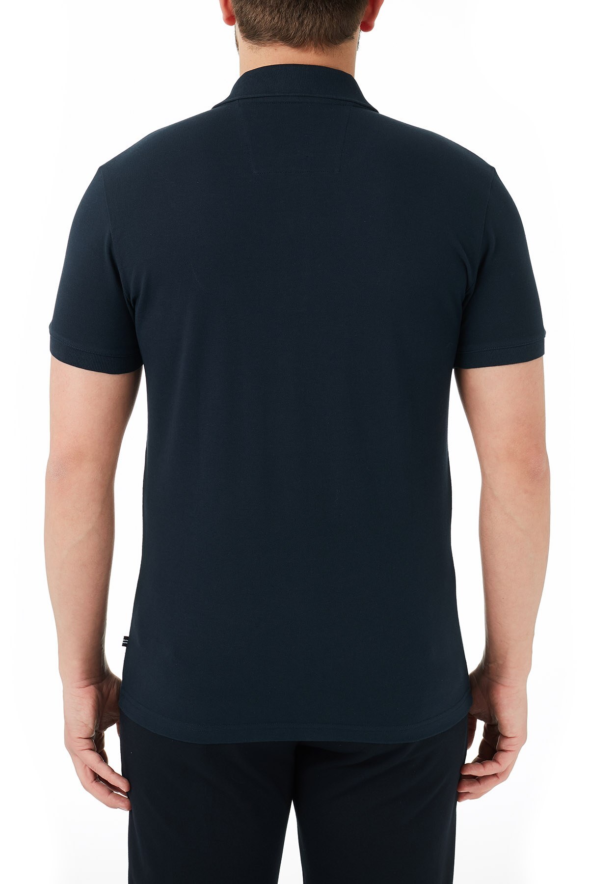Nautica % 100 Pamuklu Slim Fit T Shirt Erkek Polo KC0100T 4NV LACİVERT