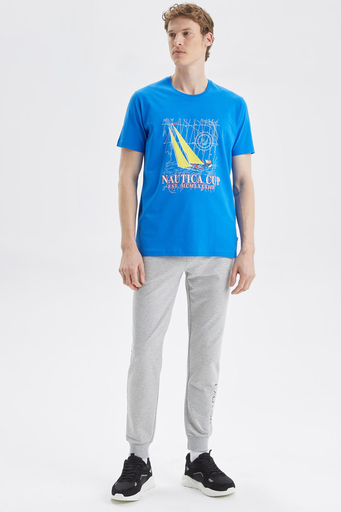 Nautica Baskılı % 100 Pamuk Standart Fit Bisiklet Yaka Erkek T Shirt V35519T 4SJ SAKS - 2