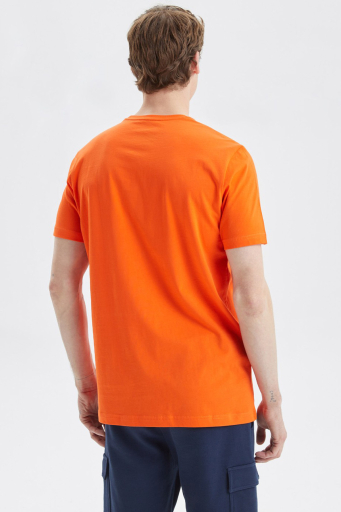 Nautica Baskılı % 100 Pamuk Standart Fit Bisiklet Yaka Erkek T Shirt V35527T 8PR TURUNCU - 12
