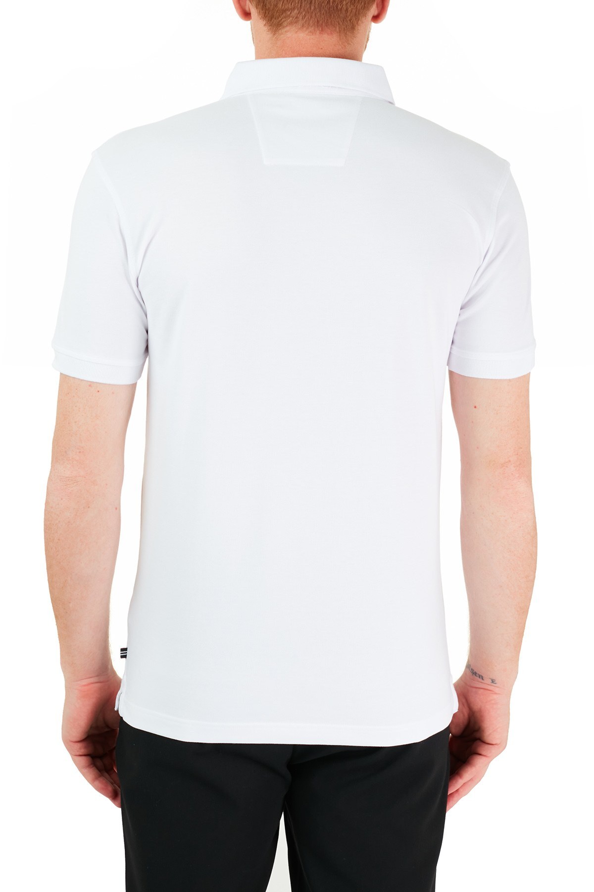Nautica Pamuklu Düğmeli T Shirt Erkek Polo K15635T 1BW BEYAZ