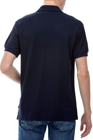Nautica - Nautica Slim Fit % 100 Pamuk Düğmeli T Shirt Erkek Polo K41000T 4NV LACİVERT (1)