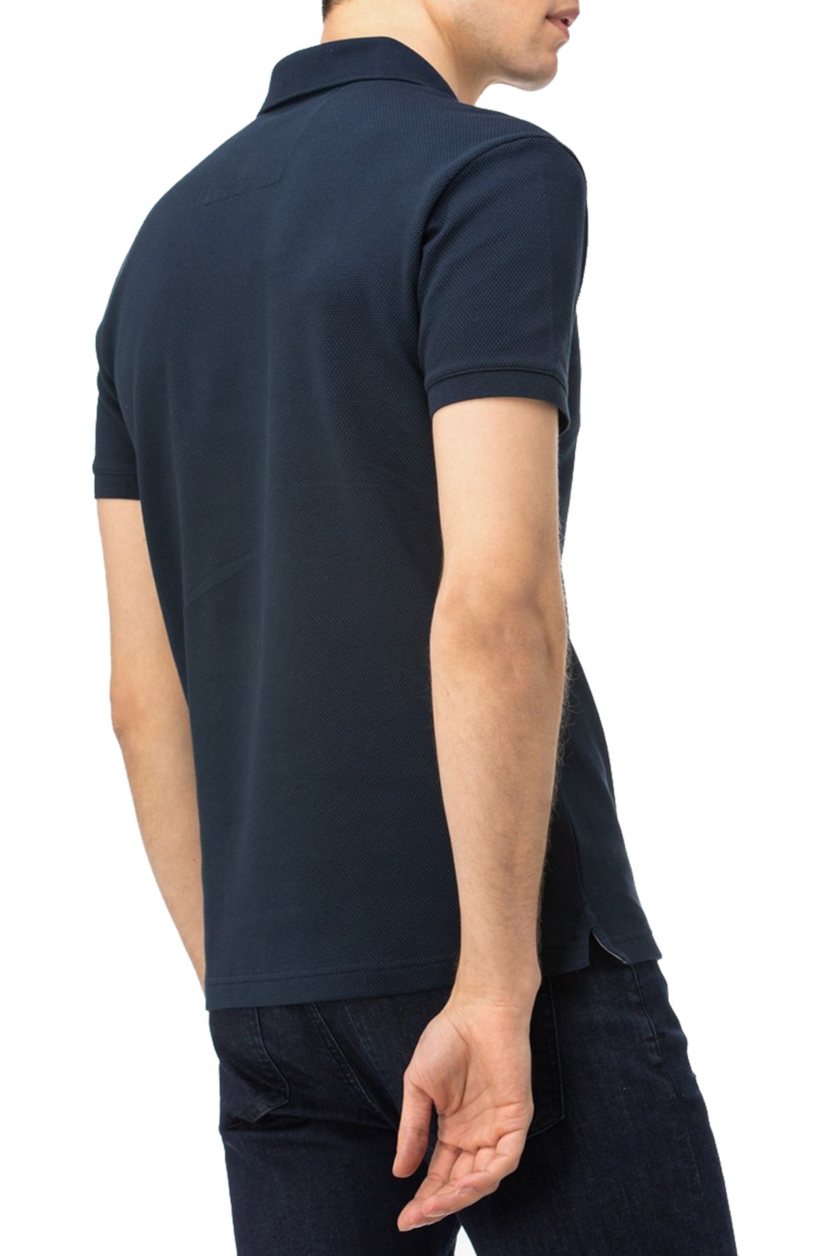 Nautica Slim Fit Pamuklu Düğmeli T Shirt Erkek Polo K15652T 4NV LACİVERT