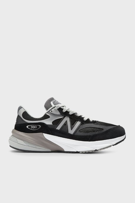 New Balance Domuz Derisi Karışımlı Kalın Taban Sneaker Unisex Ayakkabı W990BK6 SİYAH - 1