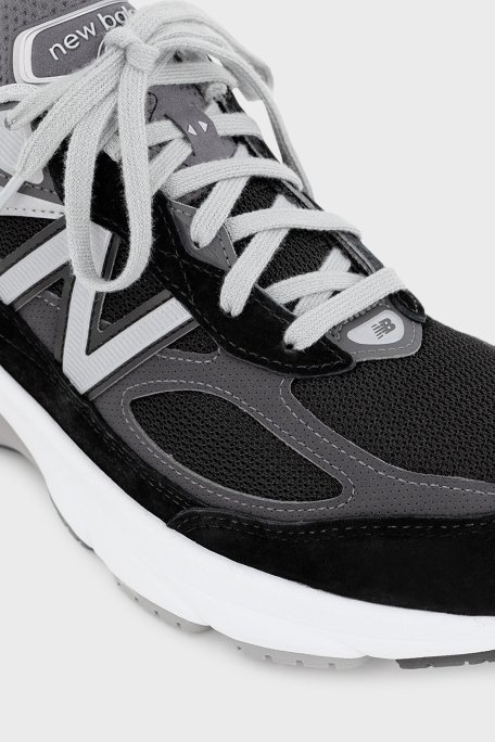 New Balance Domuz Derisi Karışımlı Kalın Taban Sneaker Unisex Ayakkabı W990BK6 SİYAH - 5