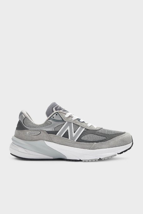 New Balance Domuz Derisi Karışımlı Kalın Taban Sneaker Unisex Ayakkabı W990GL6 GRİ - 1