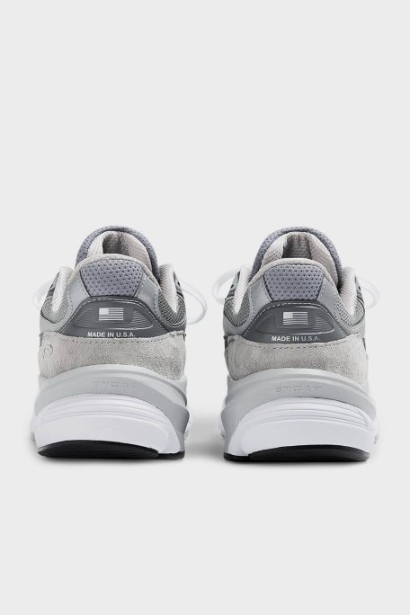 New Balance Domuz Derisi Karışımlı Kalın Taban Sneaker Unisex Ayakkabı W990GL6 GRİ - 4