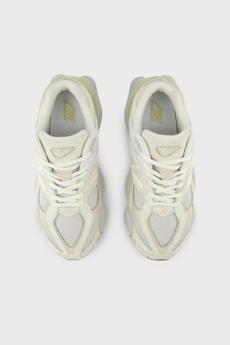 New Balance Logolu Deri Sneaker Bayan Ayakkabı U9060EEP Beyaz-Açık Yeşil - 8