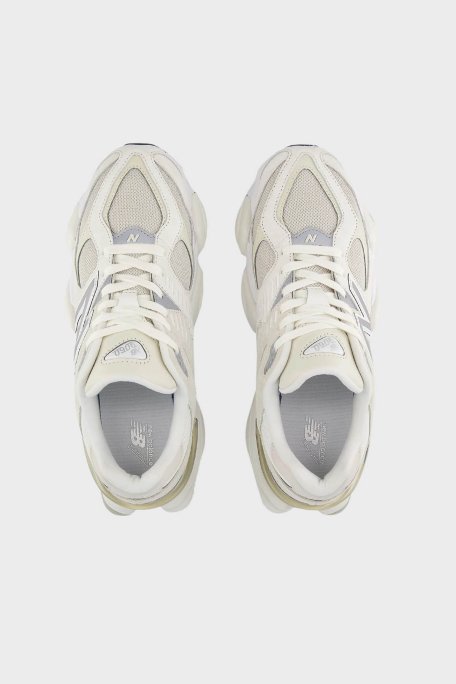 New Balance Logolu Hakiki Deri Kalın Tabanlı Sneaker Unisex Ayakkabı U9060WHT BEYAZ-BEJ - 3