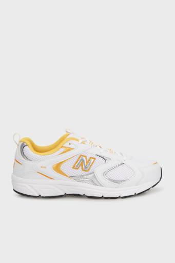 New Balance Logolu Kalın Taban Sneaker Unisex Ayakkabı ML408WO BEYAZ - 1