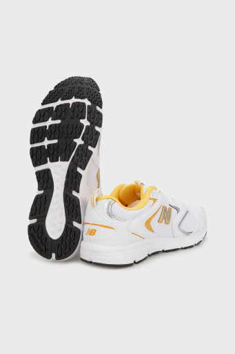 New Balance Logolu Kalın Taban Sneaker Unisex Ayakkabı ML408WO BEYAZ - 4