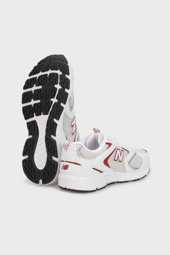 New Balance Logolu Kalın Taban Sneaker Unisex Ayakkabı ML408WR BEYAZ - 4