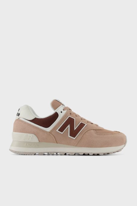 New Balance NB Lifestyle Süet Sneaker Bayan Ayakkabı WL574DO2 BEJ - 1