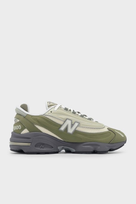 New Balance Süet Detaylı Logolu Sneaker Erkek Ayakkabı M1000MEO HAKİ - 1