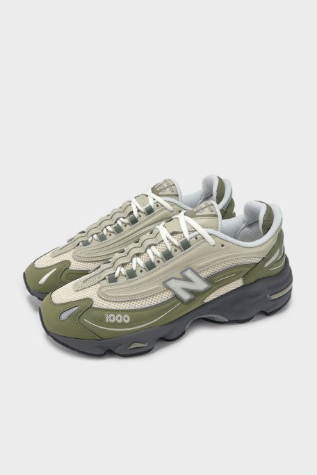 New Balance Süet Detaylı Logolu Sneaker Erkek Ayakkabı M1000MEO HAKİ - 3
