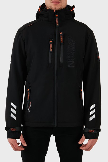 Norway Geographical Çıkarılabilir Kapüşonlu Softshell Outdoor Erkek Mont RICHYWOOD SİYAH - 1
