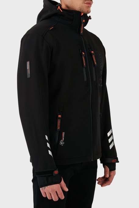 Norway Geographical Çıkarılabilir Kapüşonlu Softshell Outdoor Erkek Mont RICHYWOOD SİYAH - 2