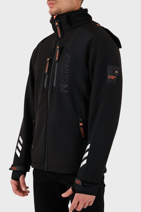 Norway Geographical Çıkarılabilir Kapüşonlu Softshell Outdoor Erkek Mont RICHYWOOD SİYAH - 4