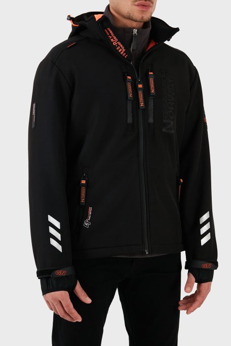 Norway Geographical Çıkarılabilir Kapüşonlu Softshell Outdoor Erkek Mont RICHYWOOD SİYAH - 5